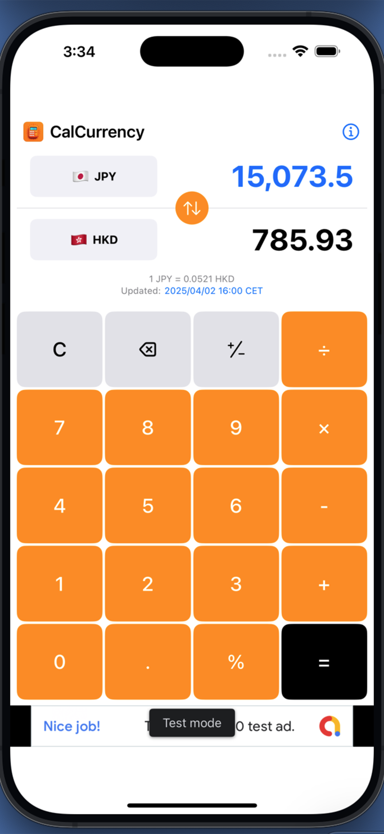 CalCurrency Screenshot 1